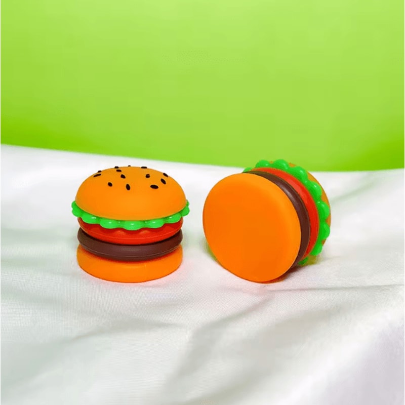 Creative Hamburger Silicone Storage Container 5ml Mini Silicone Storage Jar Portable Pocket Size Co 1