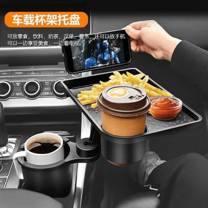 Multifunctional Car Cup Holder Tray Adjustable Vehicle Cup Holder Extension Tray Interior Organizer 1