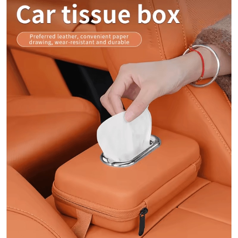 Multifunction Car Sun Visor Tissue Holder Hanging Car Tissue Organizer Bag For Armrest Backseat And 3