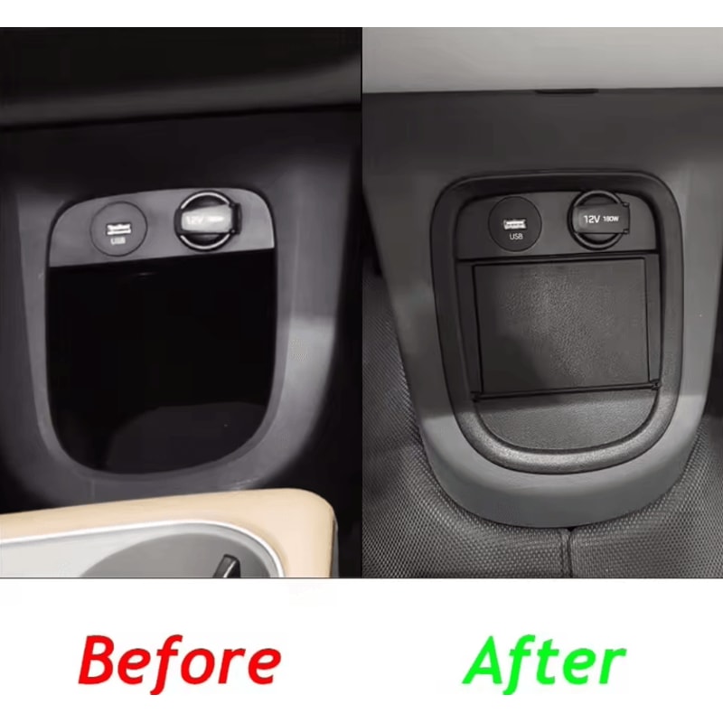 Hyundai Ioniq 5 Concealed Center Console Storage Cover Hidden Ioniq 5 Lower Console Storage Box Int 1