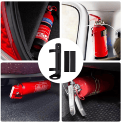 universal car fire extinguisher mount bracket dual purpose vehicle fire extinguisher holder with adhesive velcro