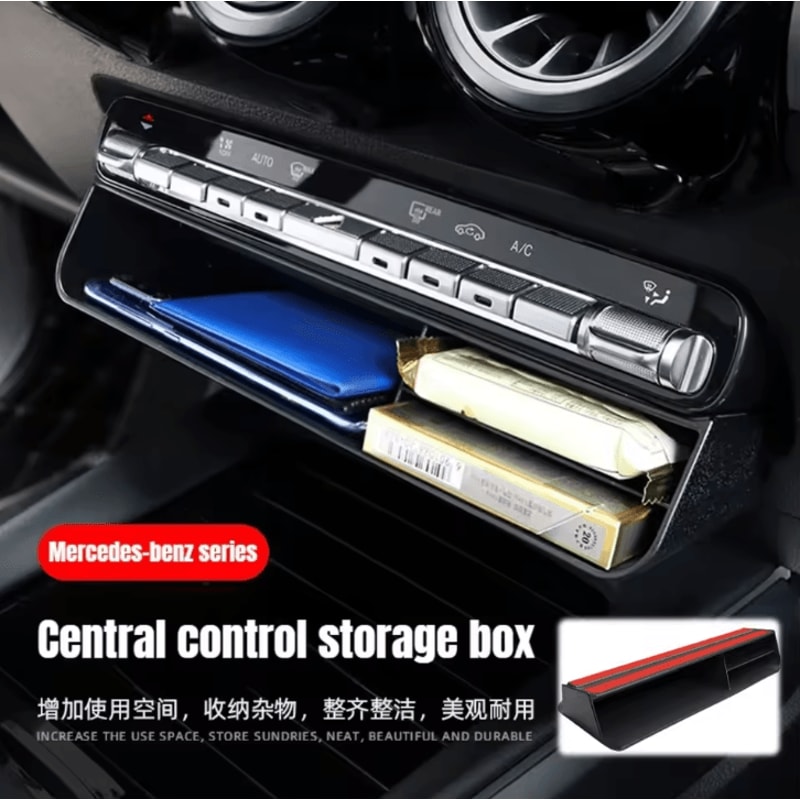 Mercedes Benz Center Console Storage Box Trim Interior Central Control Organizer Tray For A B CLA G 0