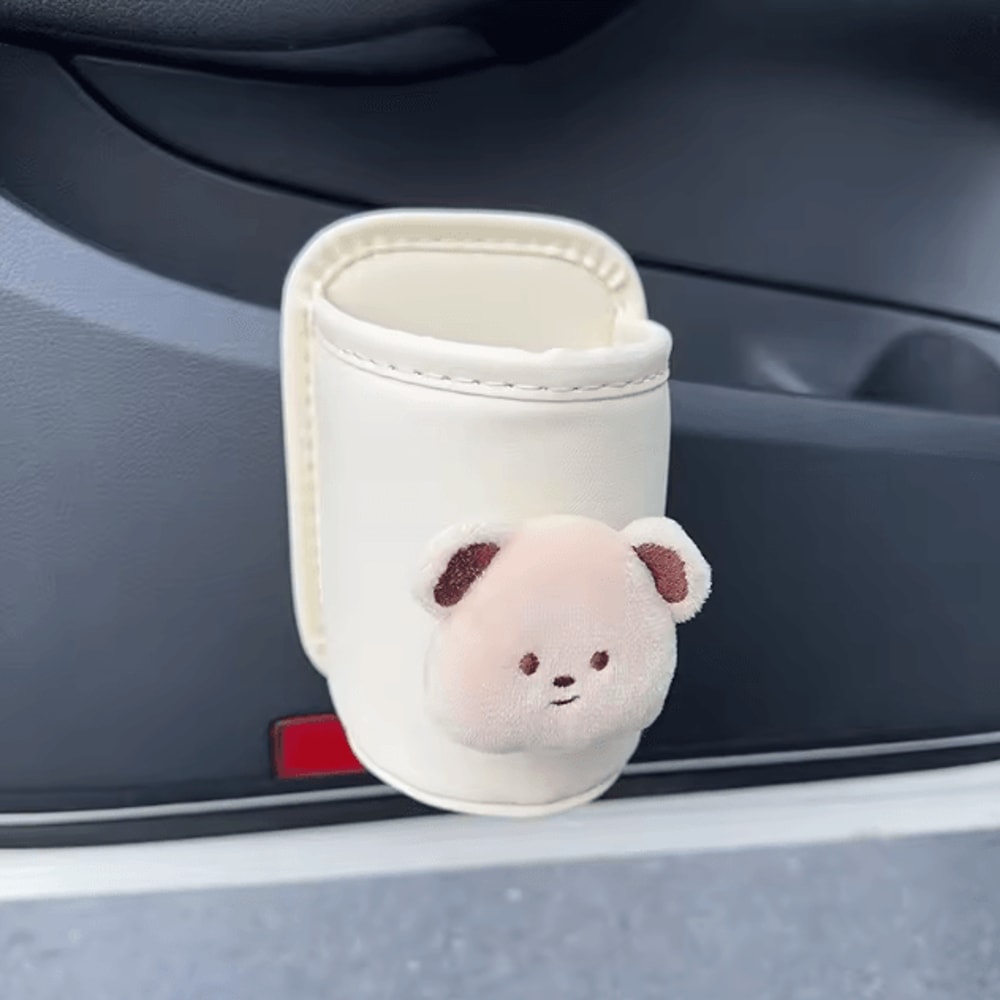 Leather Car Door Cup Holder Organizer Backseat Automotive Drink Rack Storage Bin For Vehicle Interi 10