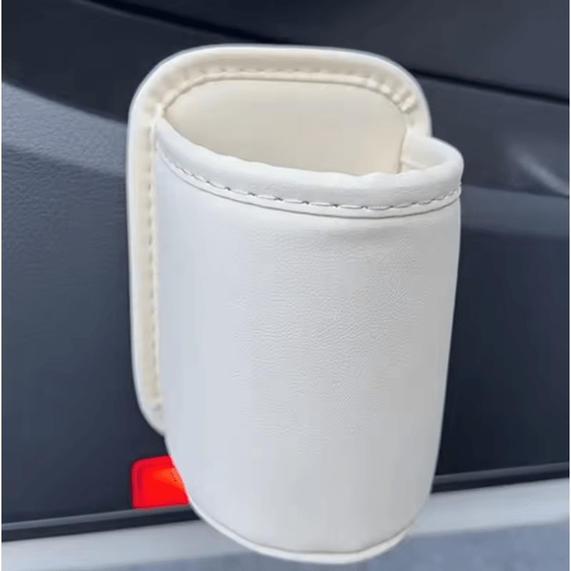 Leather Car Door Cup Holder Organizer Backseat Automotive Drink Rack Storage Bin For Vehicle Interi 4