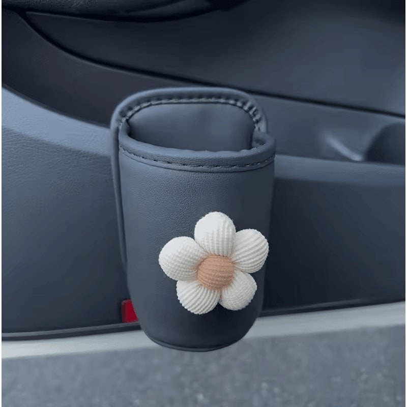 Leather Car Door Cup Holder Organizer Backseat Automotive Drink Rack Storage Bin For Vehicle Interi 5