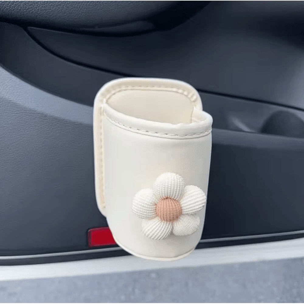 Leather Car Door Cup Holder Organizer Backseat Automotive Drink Rack Storage Bin For Vehicle Interi 6