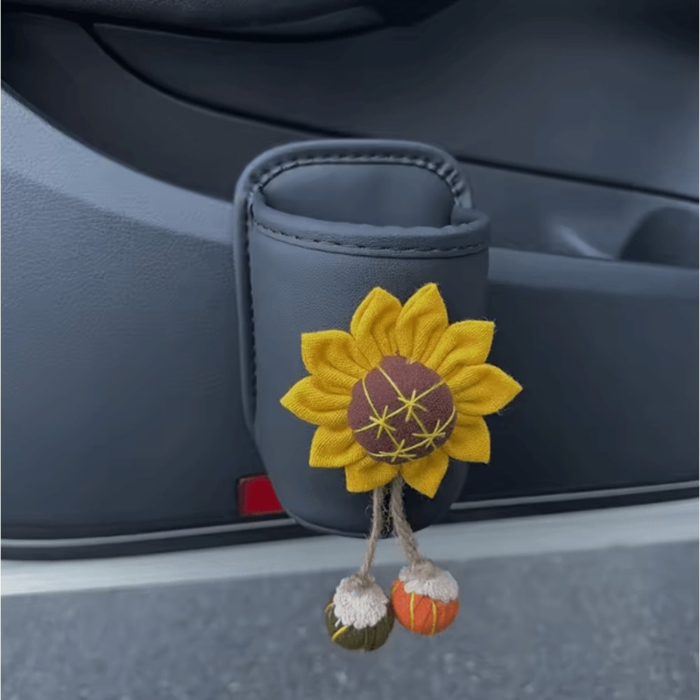 Leather Car Door Cup Holder Organizer Backseat Automotive Drink Rack Storage Bin For Vehicle Interi 7