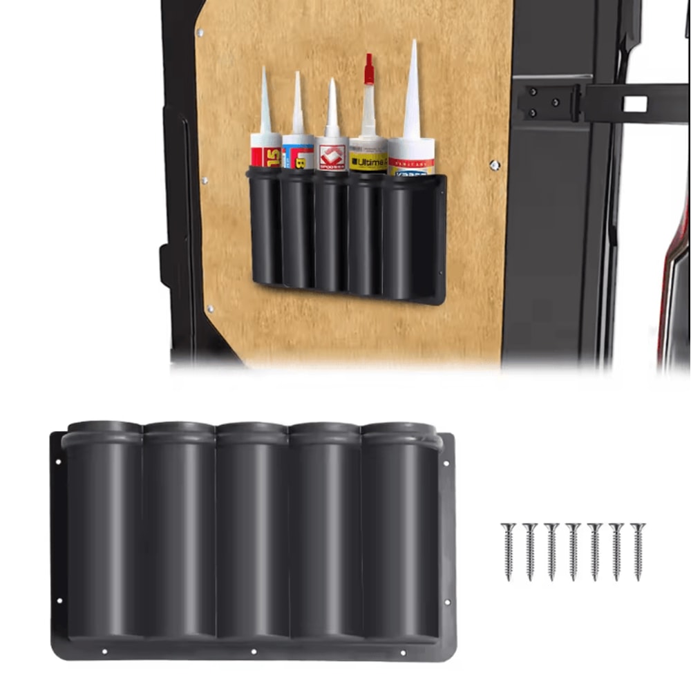 5Slot Silicone Sealant Caulk Tube Holder WallMounted Garage Workshop Organizer 0