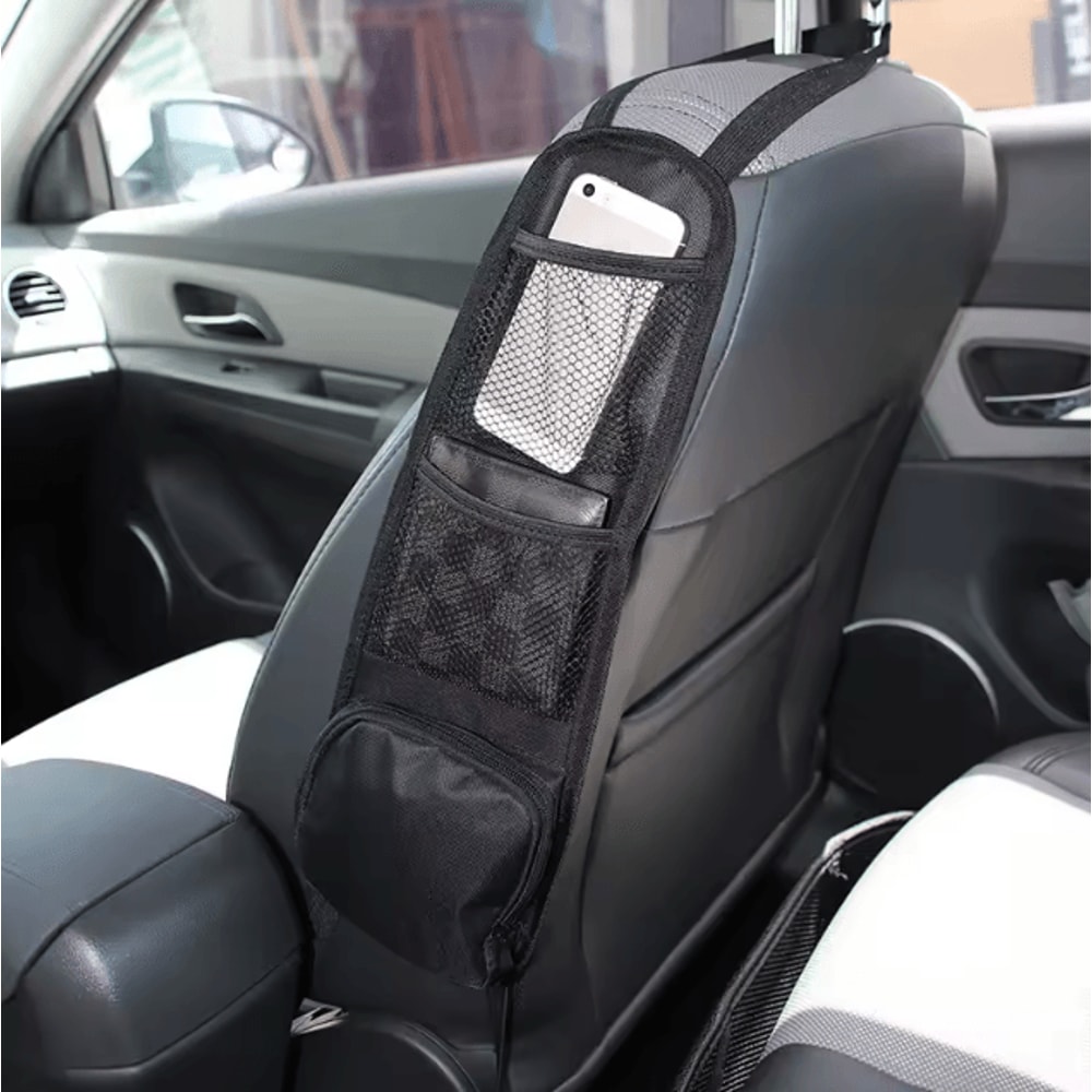 Car Seat Side Organizer With Drink Holder MultiPocket Storage Hanging Car Seat Storage Bag 1