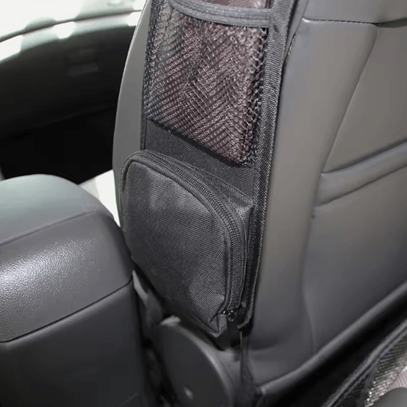 Car Seat Side Organizer With Drink Holder MultiPocket Storage Hanging Car Seat Storage Bag 2