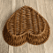 HeartShaped Woven Rattan Storage Basket Decorative Bread Fruit Serving Organizer 4