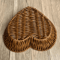 HeartShaped Woven Rattan Storage Basket Decorative Bread Fruit Serving Organizer 4