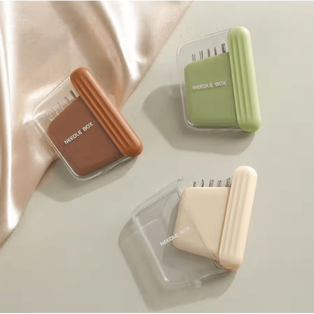 Magnetic Sewing Needle Storage Box With 10 Needles Portable Hand Sewing Organizer Case 0