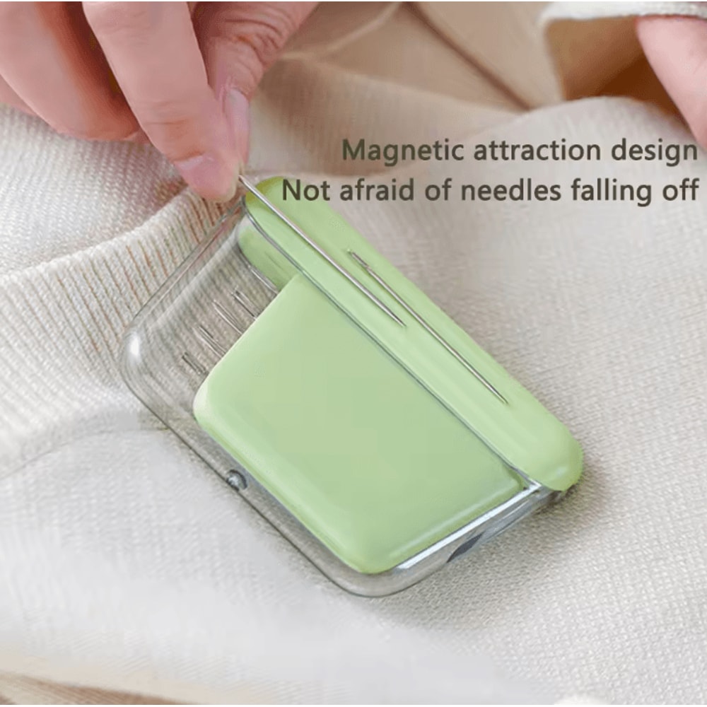 Magnetic Sewing Needle Storage Box With 10 Needles Portable Hand Sewing Organizer Case 4