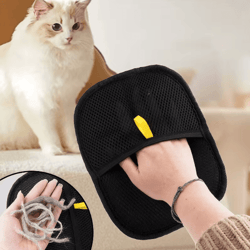 pet grooming hair remover glove – static pet hair removal brush for dogs & cats
