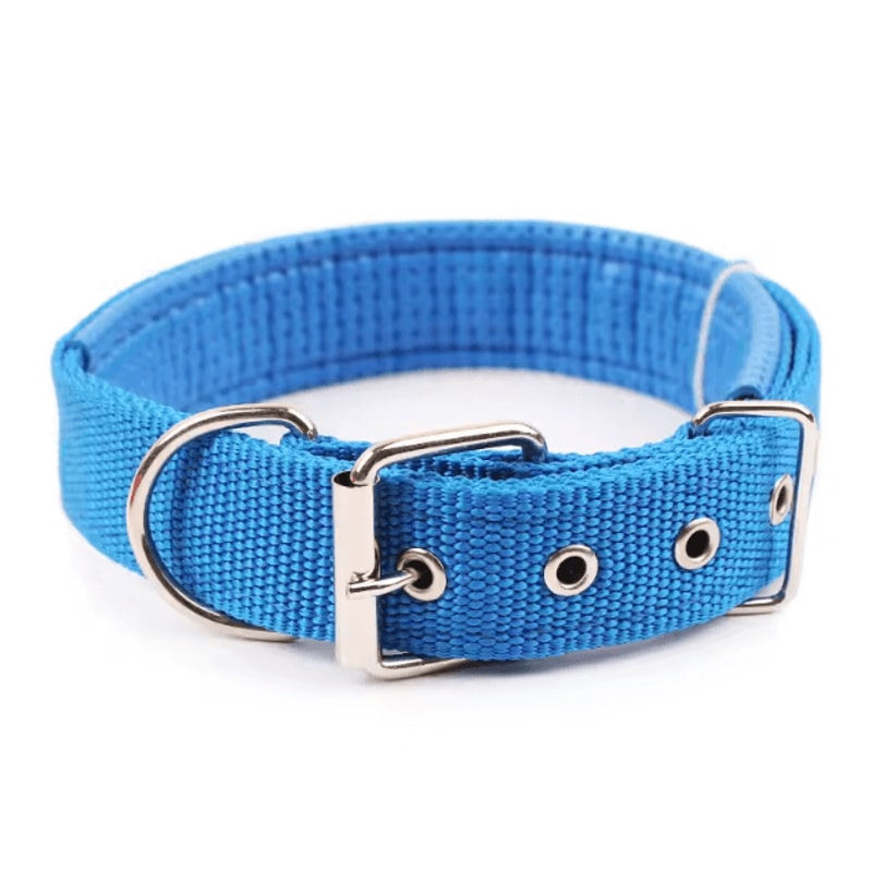 Solid Nylon Dog Collar Adjustable Collar For Small Medium Large Dogs 6
