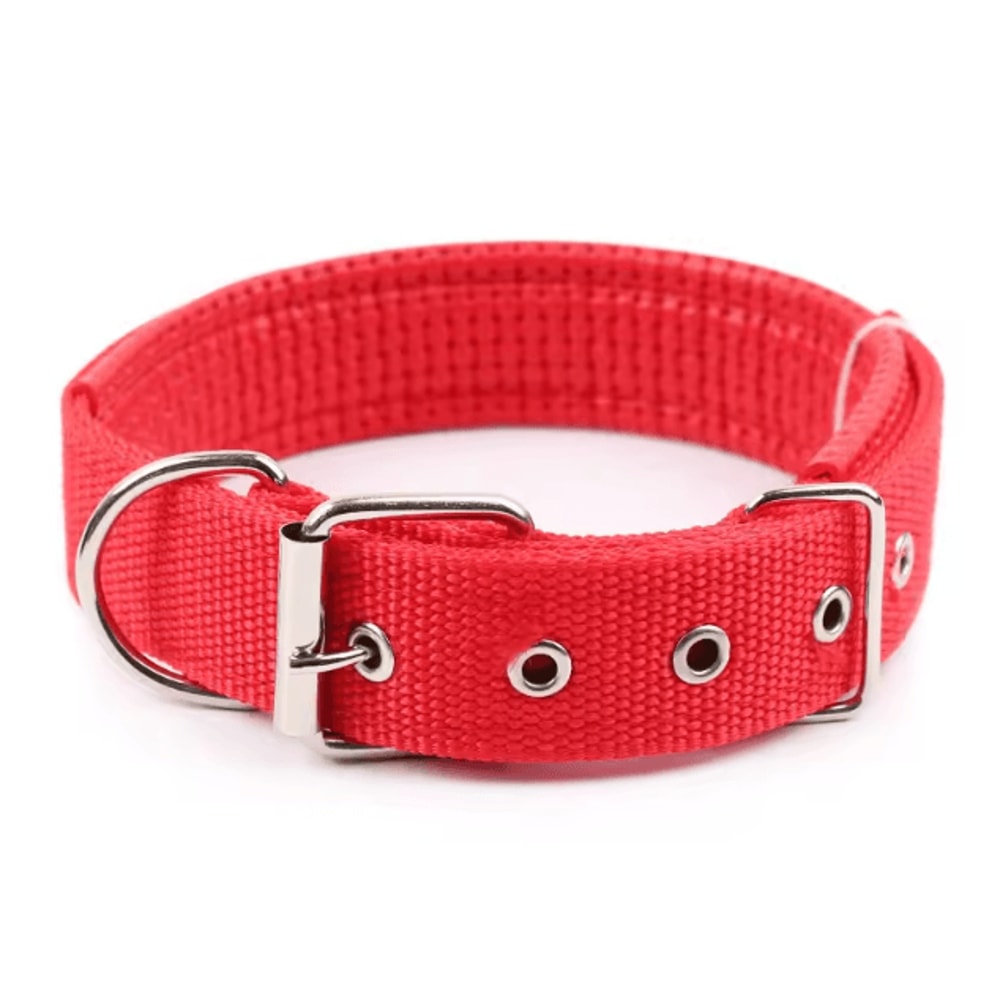 Solid Nylon Dog Collar Adjustable Collar For Small Medium Large Dogs 8