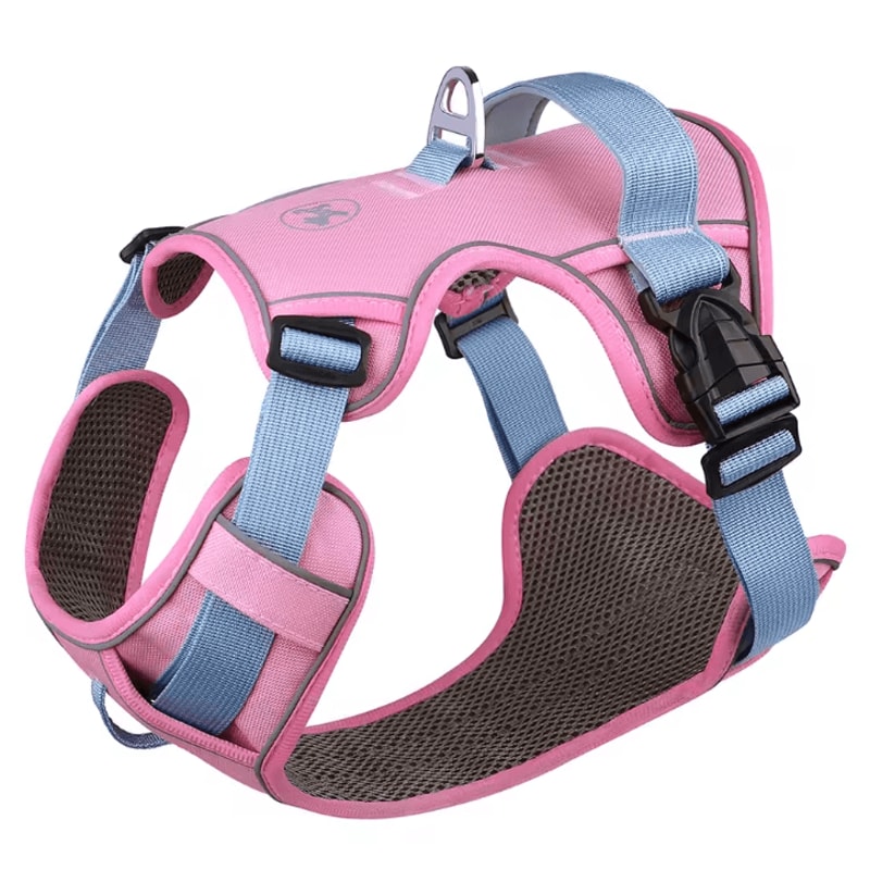 Breathable Reflective Dog Harness Vest Adjustable Nylon Pet Training Harness For Small Medium Lar 5