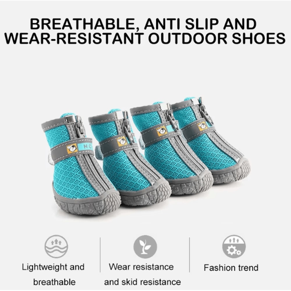 Warm Plush NonSlip Dog Shoes Protective Paw Booties For Small Medium Large Dogs 0