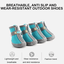 warm plush non-slip dog shoes – protective paw booties for small, medium & large dogs