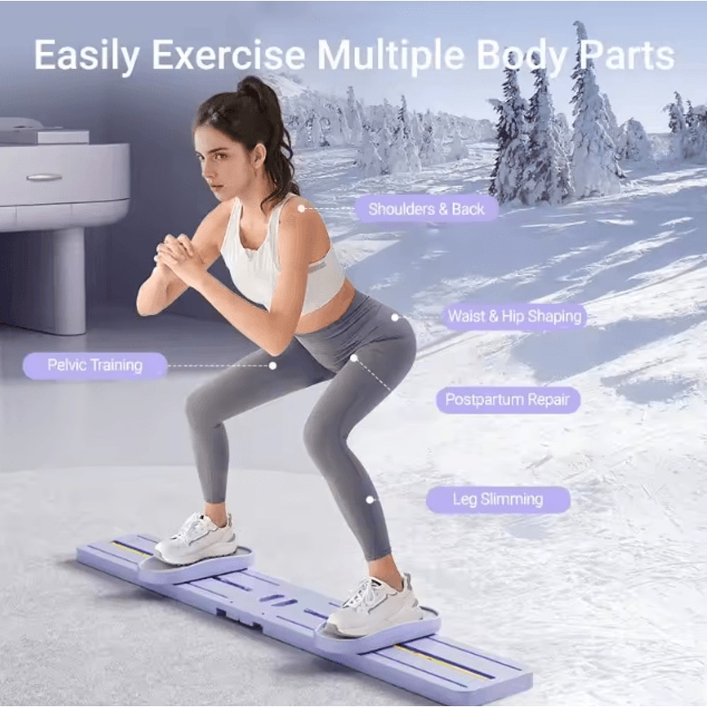 Foldable 3in1 Ski Trainer Leg Pelvic Hip Strengthener Home Gym Machine 1