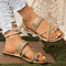 Womens Gold Toe Ring Sandals Lightweight Flat Beach FlipFlops For Summer 2