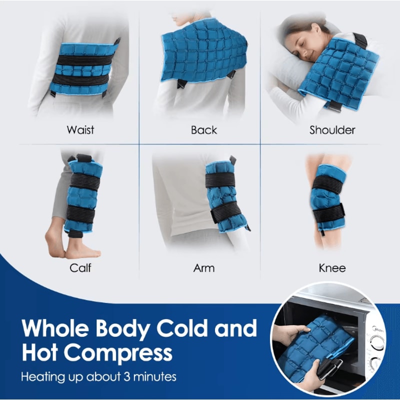 Hot Cold Therapy Knee Wrap SelfAbsorbing Ice Pack Brace For Pain Relief 5