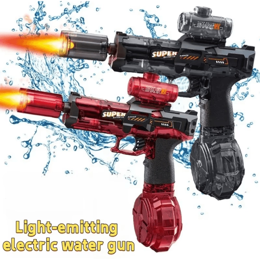 LED Automatic Electric Water Gun LightUp Summer Water Blaster Toy For Kids 0