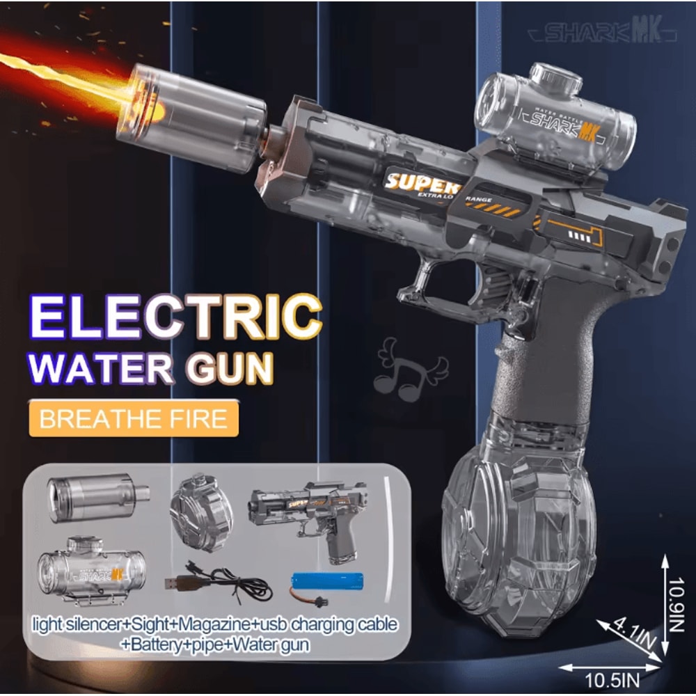 LED Automatic Electric Water Gun LightUp Summer Water Blaster Toy For Kids 7