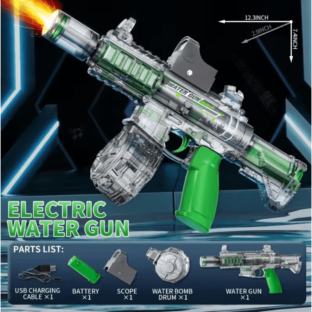 M416 LED Electric Water Gun Automatic Continuous Water Blaster Toy For Kids 9