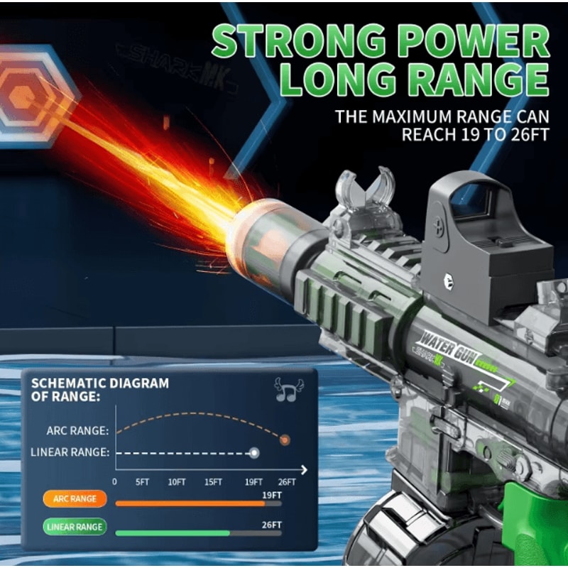 M416 LED Electric Water Gun Automatic Continuous Water Blaster Toy For Kids 2