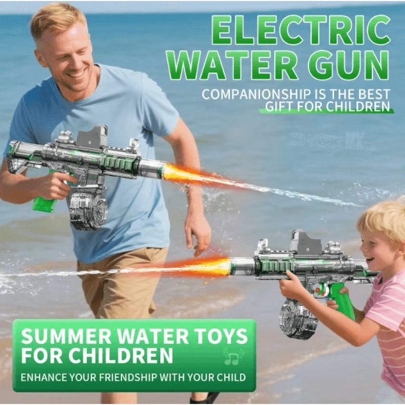 M416 LED Electric Water Gun Automatic Continuous Water Blaster Toy For Kids 4
