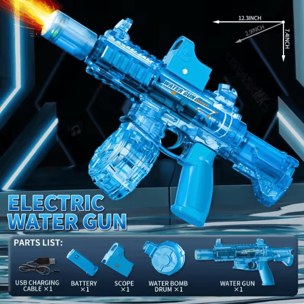 M416 LED Electric Water Gun Automatic Continuous Water Blaster Toy For Kids 6