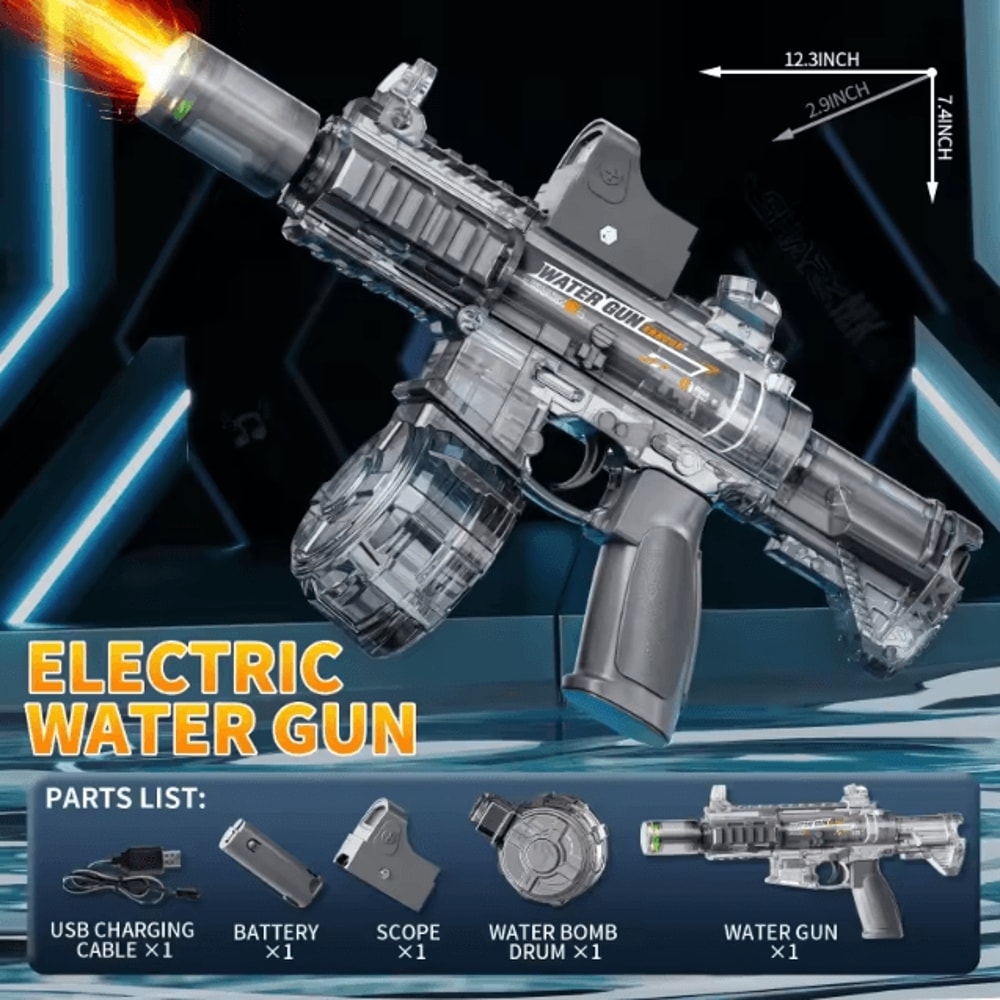 M416 LED Electric Water Gun Automatic Continuous Water Blaster Toy For Kids 7