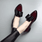 Womens Bow Pointed Toe Loafers Patent Leather SlipOn Flats For Casual Office Wear 1