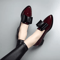 Womens Bow Pointed Toe Loafers Patent Leather SlipOn Flats For Casual Office Wear 1