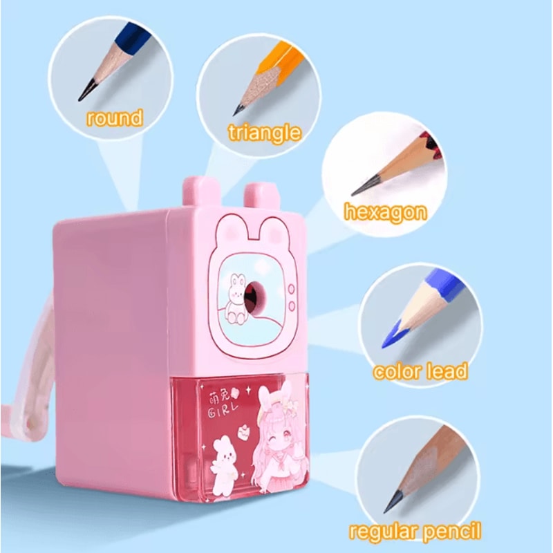 Cute Cartoon Pencil Sharpener Multifunction Kawaii Stationery For School And Office 1