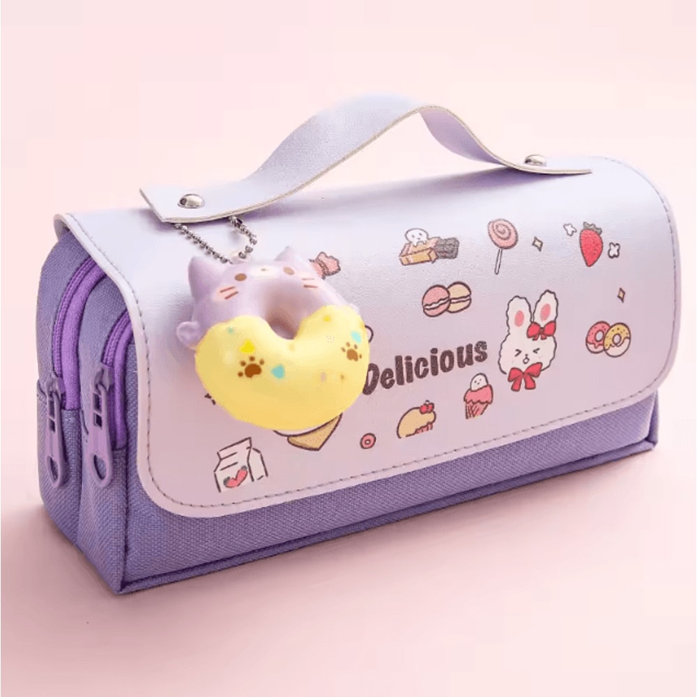 3D Kawaii Pencil Case Cute Waterproof Decompression Pen Pouch Organizer For School Supplies 9