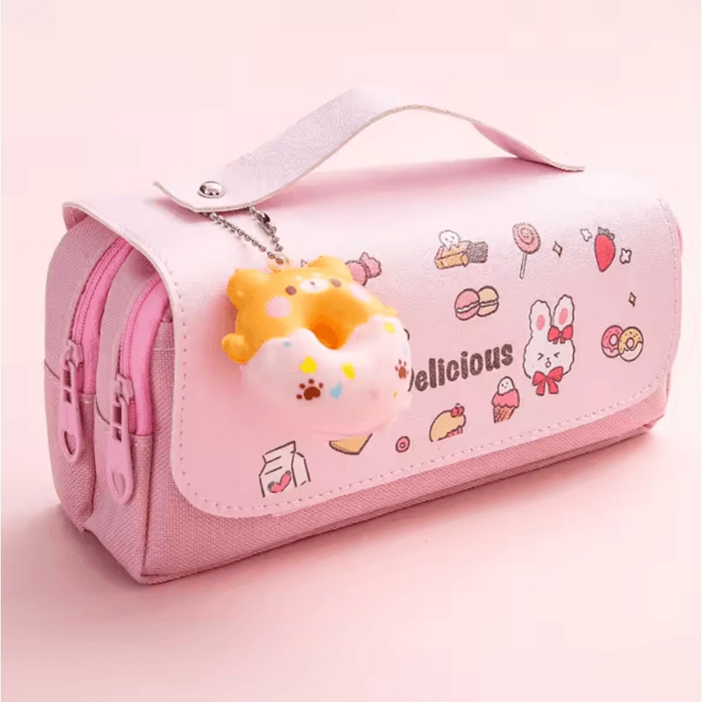 3D Kawaii Pencil Case Cute Waterproof Decompression Pen Pouch Organizer For School Supplies 11