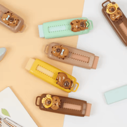 cute capybara retractable eraser set for kids, students & school supplies