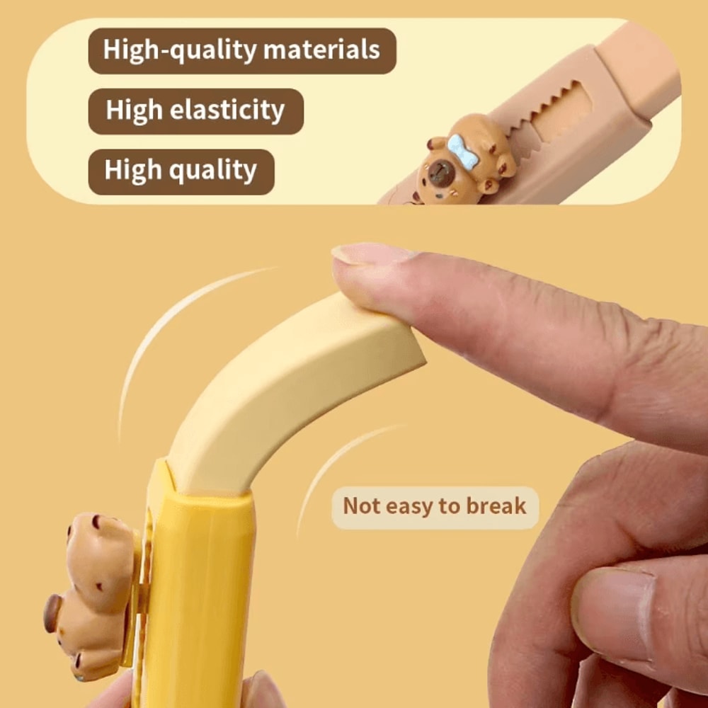 Cute Capybara Retractable Eraser Set For Kids Students School Supplies 1