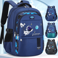 astronaut waterproof kids school backpack for boys & primary students