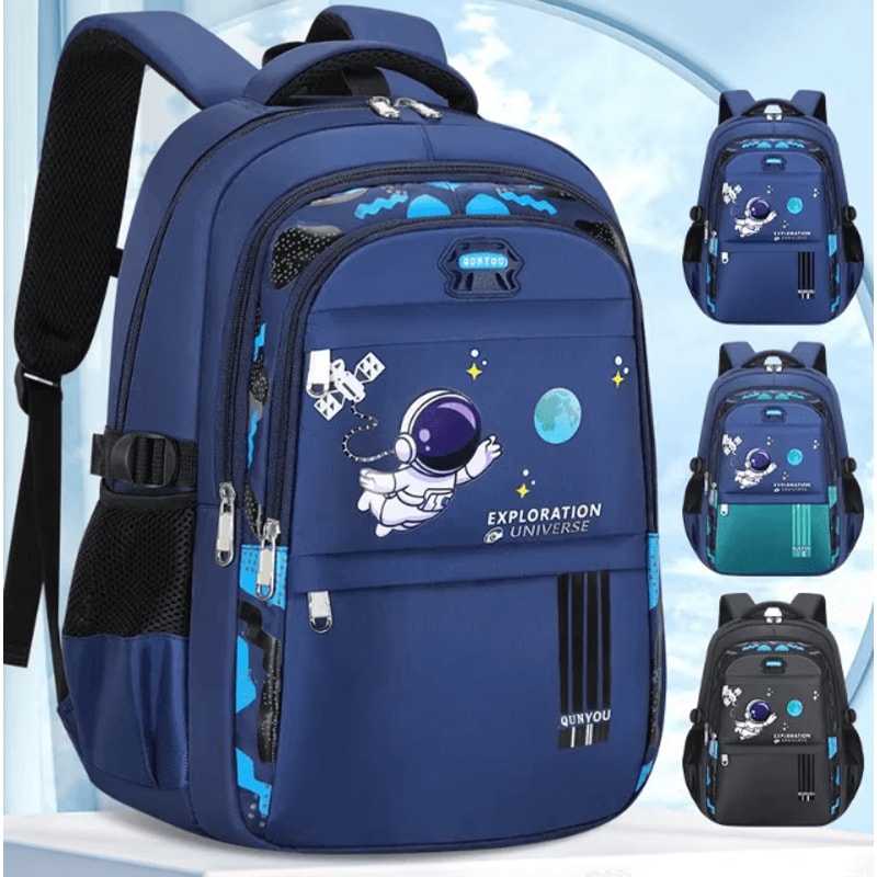 Astronaut Waterproof Kids School Backpack For Boys Primary Students 0