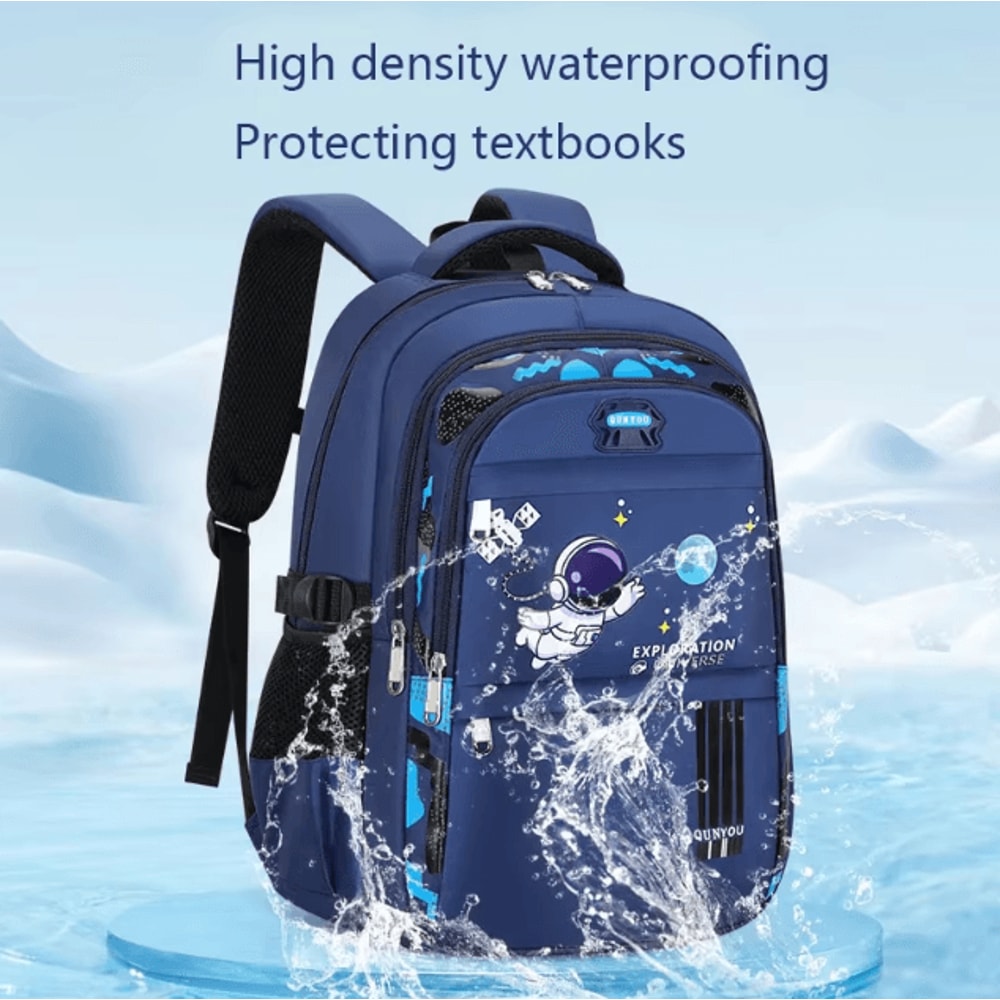 Astronaut Waterproof Kids School Backpack For Boys Primary Students 2