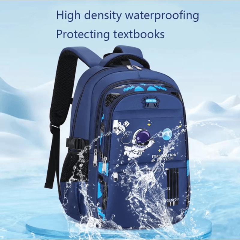 Astronaut Waterproof Kids School Backpack For Boys Primary Students 2
