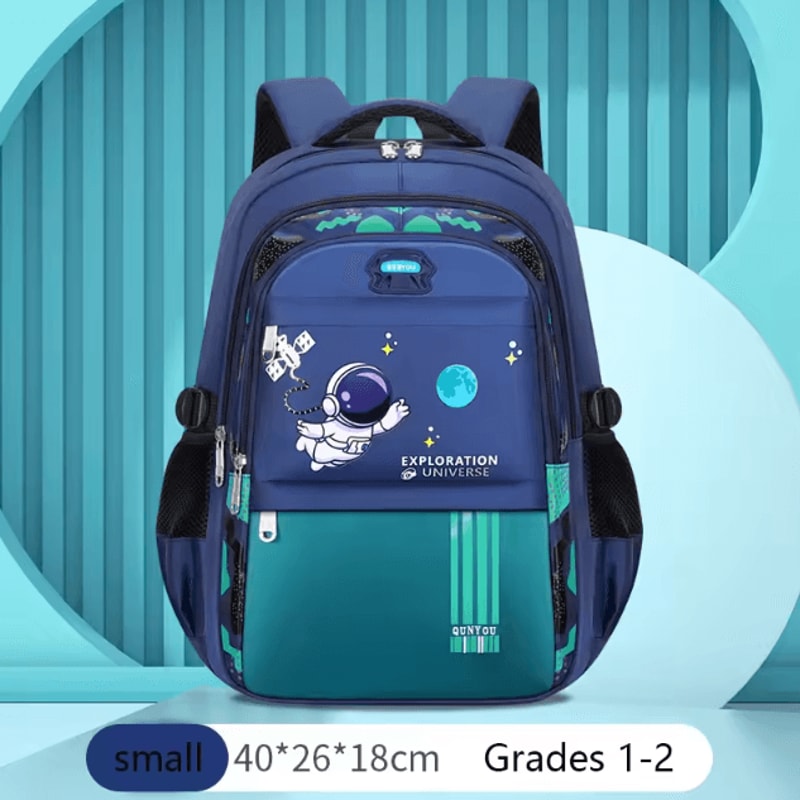 Astronaut Waterproof Kids School Backpack For Boys Primary Students 7