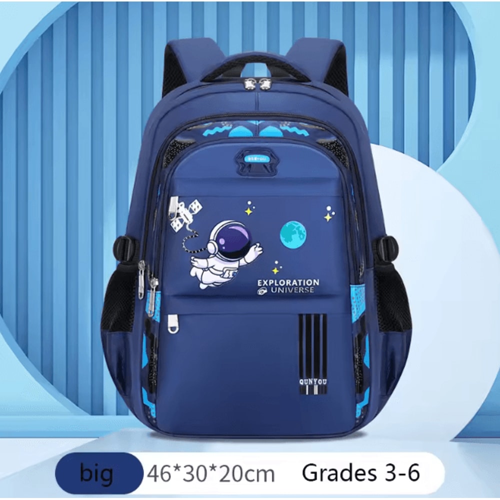 Astronaut Waterproof Kids School Backpack For Boys Primary Students 8
