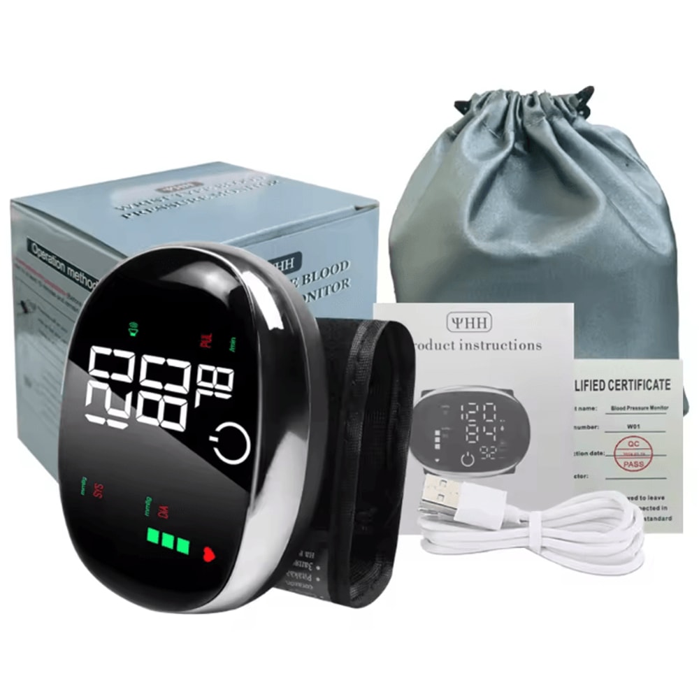 Smart Touch Digital Wrist Blood Pressure Monitor With Voice LCD Display 6