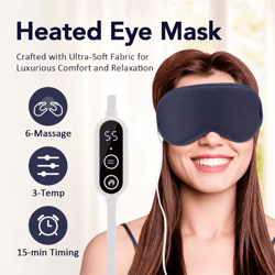 3d electric steam eye mask with hot compress & smart sleep timer
