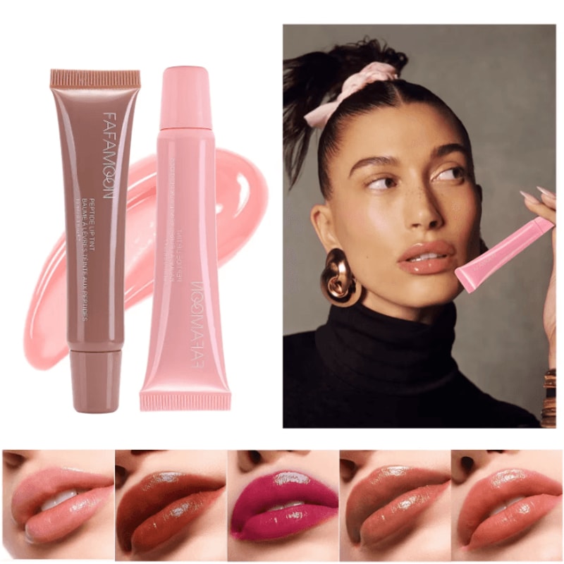 Soft Tube Plumping Lip Oil Gloss Nude Brown Moisturizing Shine 1